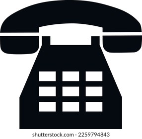 Telephone flat icon for graphic resources