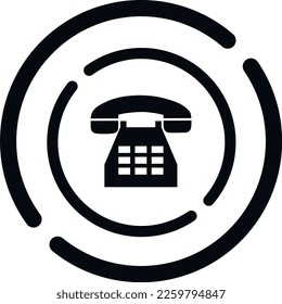 Telephone flat icon for graphic resources