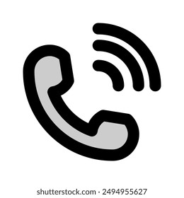 telephone flat icon. technology, call, contact, communication. suitable for interfaces, websites, UI and mobile applications.