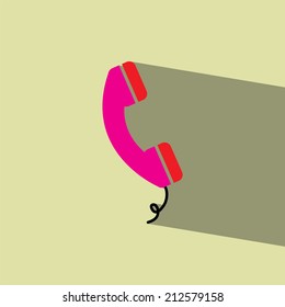 telephone flat icon  vector illustration eps10