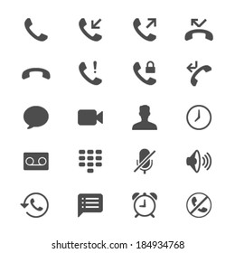 Telephone flat icons