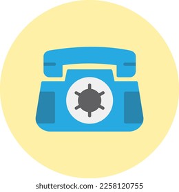 Telephone Flat Vector Icon Design