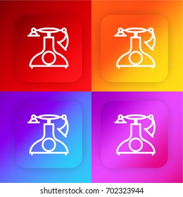 Telephone four color gradient app icon set