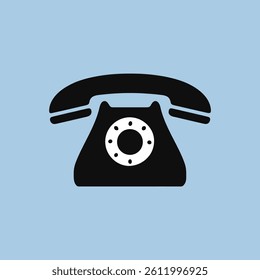Telephone glyph icon vector, Call icon vector. telephone sign and symbol. phone icon. contact us.
