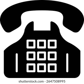 Design de ícone de vetor de glifo de telefone