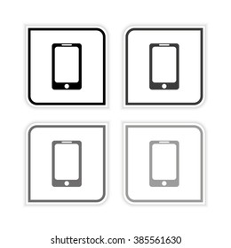 Telephone -  grayscale vector icon