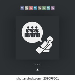 Telephone group icon