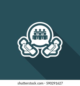 Telephone group icon