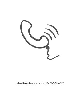 Handgriff mit Doppel-Symbol-Vektorillustration Handzeichnung 