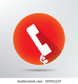 telephone handset icon. 