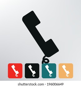telephone handset icon. 
