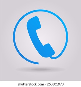 Telephone handset icon