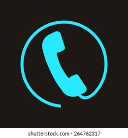 Telephone handset icon