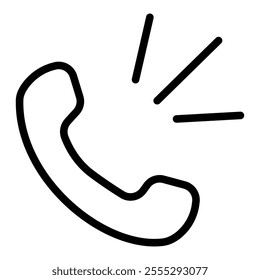 Telephone handset icon with conversation. Vector illustration.