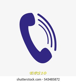 telephone, handset, icon, vector illustration eps10