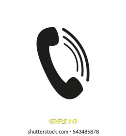 telephone, handset, icon, vector illustration eps10