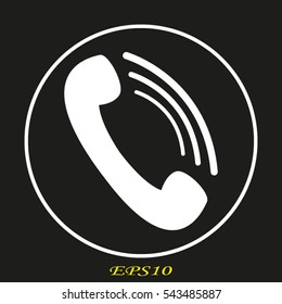 telephone, handset, icon, vector illustration eps10