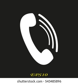 telephone, handset, icon, vector illustration eps10