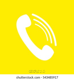 telephone, handset, icon, vector illustration eps10