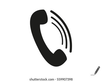 telephone, handset, icon, vector illustration eps10
