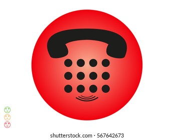 telephone, handset, icon, vector illustration eps10