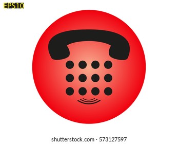 telephone, handset, icon, vector illustration eps10