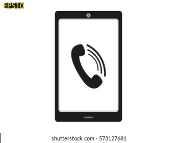 telephone, handset, icon, vector illustration eps10