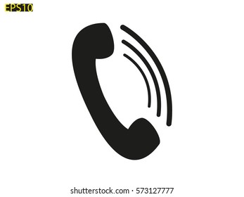 telephone, handset, icon, vector illustration eps10