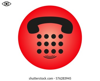 telephone, handset, icon, vector illustration eps10