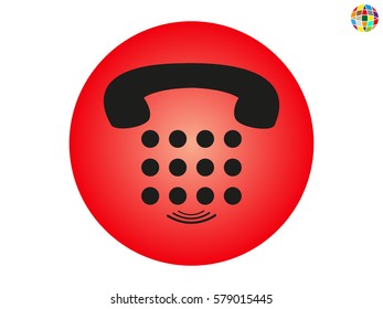 telephone, handset, icon, vector illustration eps10
