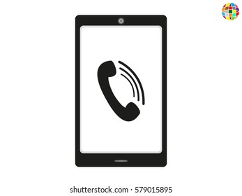 telephone, handset, icon, vector illustration eps10
