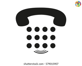 telephone, handset, icon, vector illustration eps10
