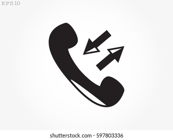 telephone, handset, icon, vector illustration eps10