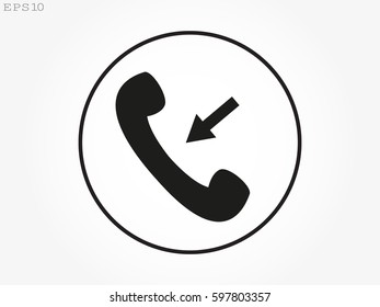 telephone, handset, icon, vector illustration eps10