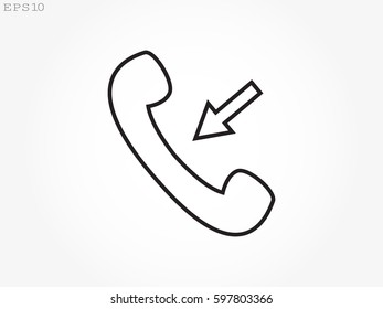 telephone, handset, icon, vector illustration eps10