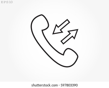 telephone, handset, icon, vector illustration eps10