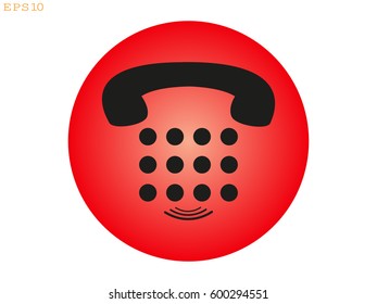 telephone, handset, icon, vector illustration eps10