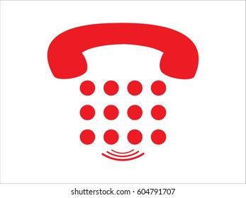 telephone, handset, icon, vector illustration eps10