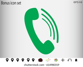 telephone, handset, icon, vector illustration eps10