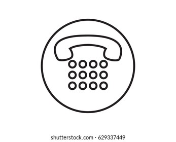 telephone, handset, icon, vector illustration eps10
