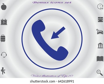 telephone, handset, icon, vector illustration eps10
