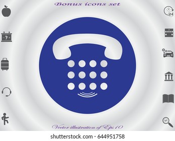 telephone, handset, icon, vector illustration eps10