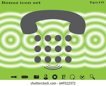 telephone, handset, icon, vector illustration eps10