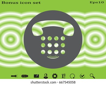 telephone, handset, icon, vector illustration eps10