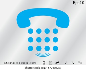 telephone, handset, icon, vector illustration eps10