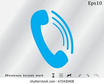 telephone, handset, icon, vector illustration eps10