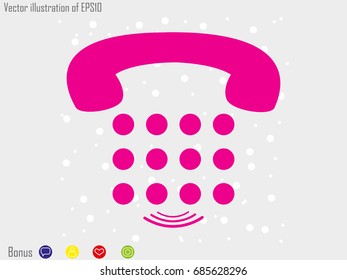 telephone, handset, icon, vector illustration eps10