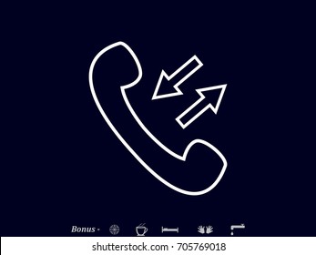 telephone, handset, icon, vector illustration eps10
