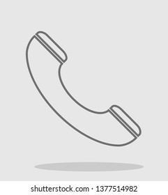 telephone handset icon.vector image