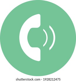Teléfono, ilustración, vector sobre fondo blanco.
